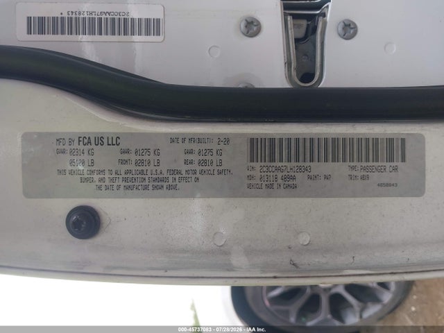 Aukcja sprzedaży 2020 Chrysler 300 Touring, vin: 2C3CCAAG7LH128343, numer aukcji: 45737083