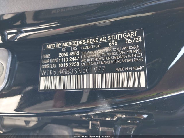 45737108 :رقم المزاد ، W1K5J4GB3SN501977 vin ، 2025 Mercedes-benz Cla 250 Coupe مزاد بيع