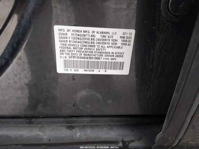 Aukcja sprzedaży 2014 Acura Mdx Technology Pkg W/entertainment Pkg, vin: 5FRYD4H65EB010067, numer aukcji: 45737278