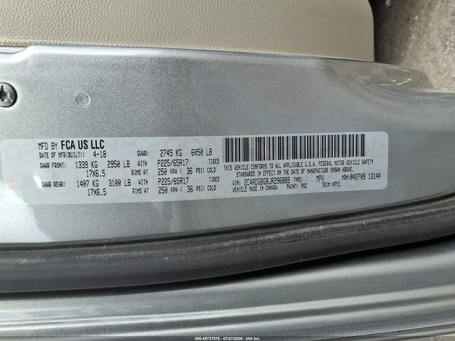 Dodge Grand Caravan Se 2018 2C4RDGBG8JR296889 Image 9