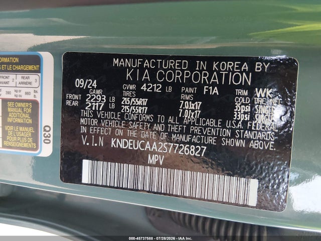 Продажа на аукционе авто 2025 Kia Seltos S, vin: KNDEUCAA2S7726827, номер лота: 45737588