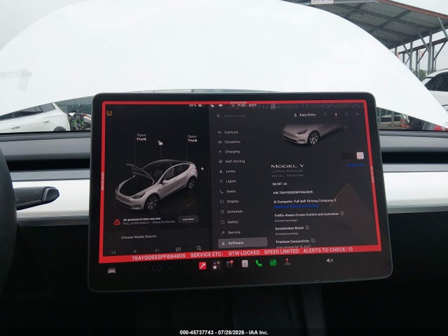 Aukcja sprzedaży 2023 Tesla Model Y Awd/long Range Dual Motor All-wheel Drive, vin: 7SAYGDEE5PF694905, numer aukcji: 45737743