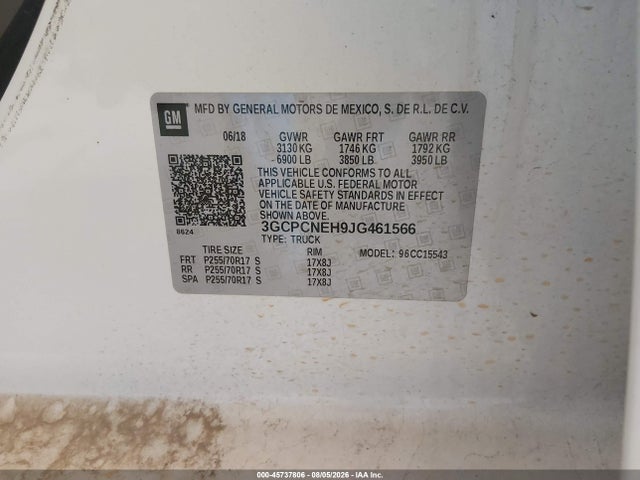 3GCPCNEH9JG461566 Chevrolet Silverado 1500 Wt