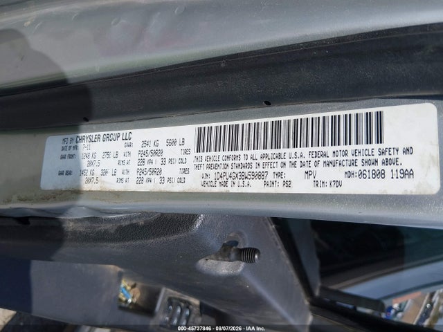 2011 Dodge Nitro Heat მანქანა იყიდება აუქციონზე, vin: 1D4PU4GX3BW590887, აუქციონის ნომერი: 45737846