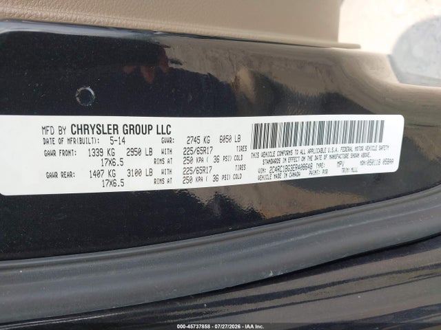 Aukcja sprzedaży 2014 Chrysler Town & Country Touring, vin: 2C4RC1BG3ER408648, numer aukcji: 45737858