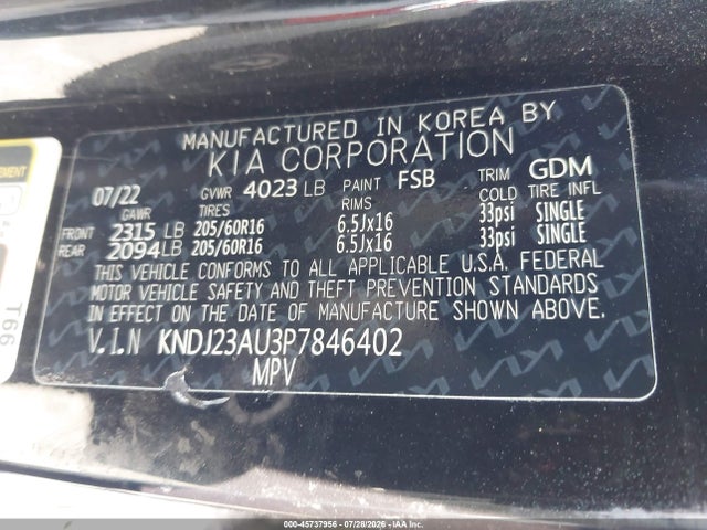 KIA SOUL LX 2023 KNDJ23AU3P7846402 Image 9