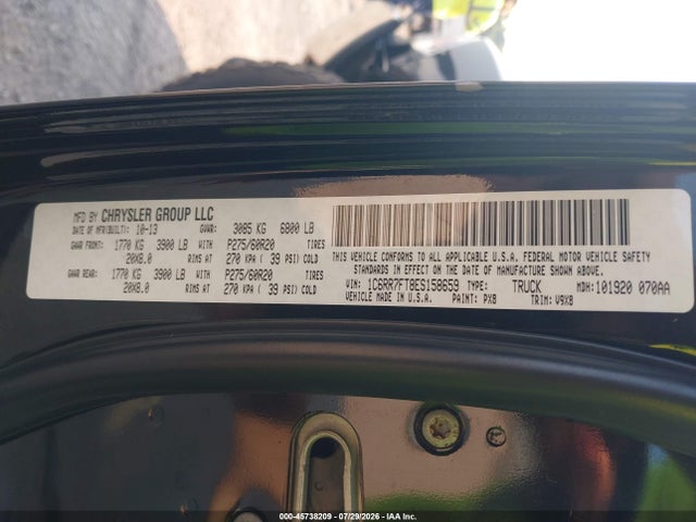 45738209 :رقم المزاد ، 1C6RR7FT8ES158659 vin ، 2014 Ram 1500 Express مزاد بيع