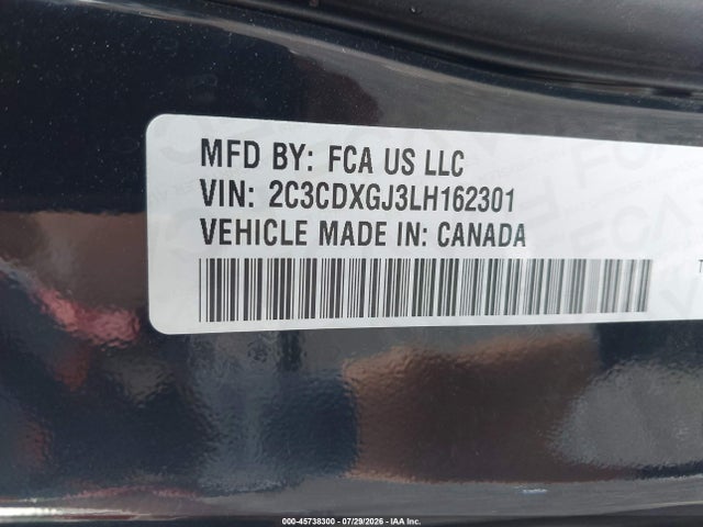 Продажа на аукционе авто 2020 Dodge Charger Scat Pack Rwd, vin: 2C3CDXGJ3LH162301, номер лота: 45738300