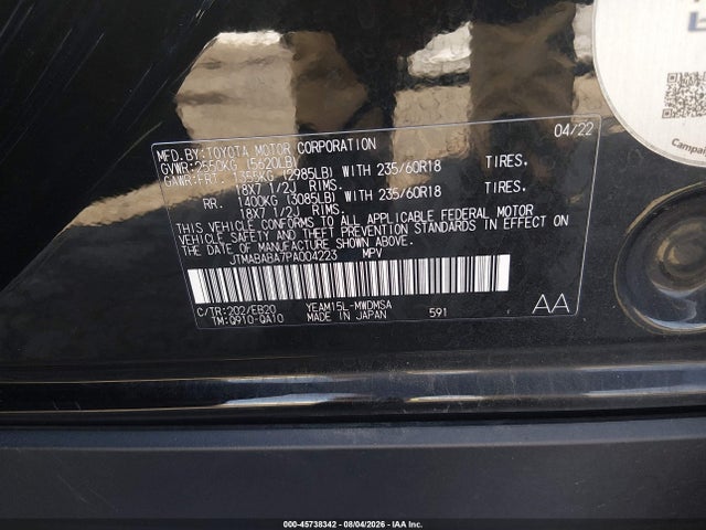 JTMABABA7PA004223 Toyota BZ4X XLE