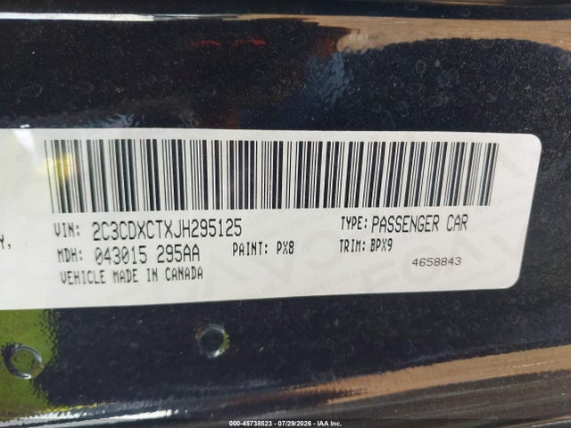 Продажа на аукционе авто 2018 Dodge Charger R/t, vin: 2C3CDXCTXJH295125, номер лота: 45738523