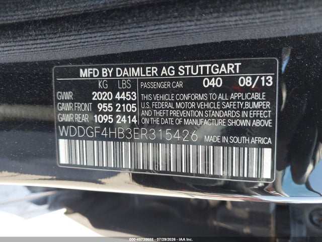 WDDGF4HB3ER315426 Mercedes-Benz C 250 Sport
