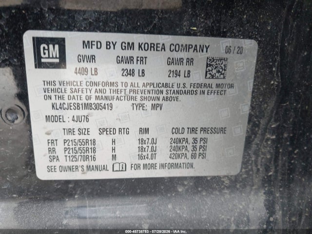 Buick Encore Awd Preferred 2021 KL4CJESB1MB305419 Image 9