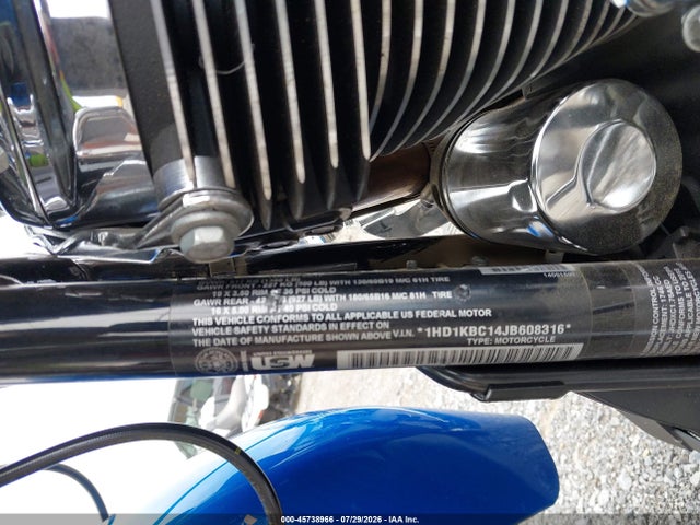 Продаж на аукціоні авто 2018 Harley-davidson Flhx Street Glide, vin: 1HD1KBC14JB608316, номер лоту: 45738966