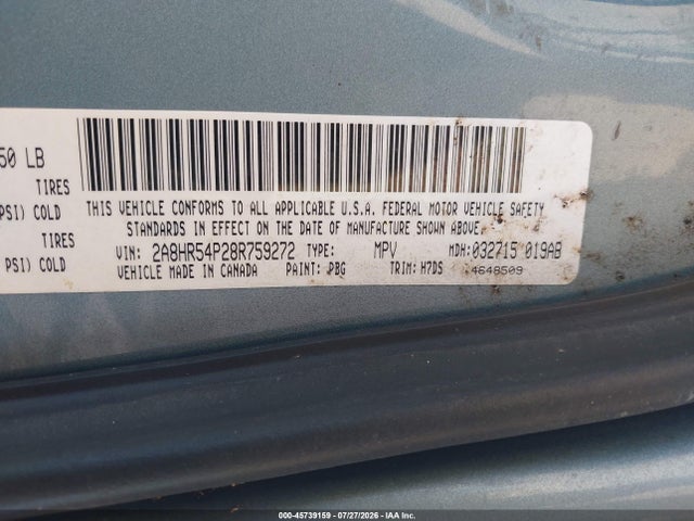Aukcja sprzedaży 2008 Chrysler Town & Country Touring, vin: 2A8HR54P28R759272, numer aukcji: 45739159