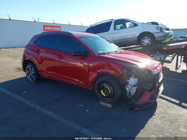 2022 Hyundai Kona N Line მანქანა იყიდება აუქციონზე, vin: KM8K33A30NU867176, აუქციონის ნომერი: 45739477