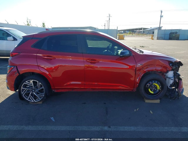 2022 Hyundai Kona N Line მანქანა იყიდება აუქციონზე, vin: KM8K33A30NU867176, აუქციონის ნომერი: 45739477