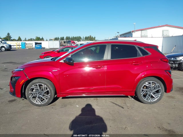 2022 Hyundai Kona N Line მანქანა იყიდება აუქციონზე, vin: KM8K33A30NU867176, აუქციონის ნომერი: 45739477