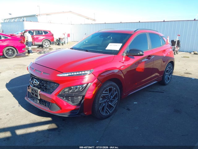 2022 Hyundai Kona N Line მანქანა იყიდება აუქციონზე, vin: KM8K33A30NU867176, აუქციონის ნომერი: 45739477