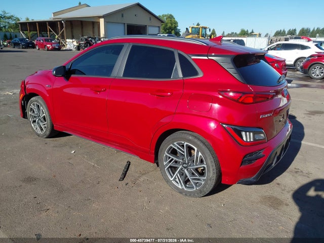 2022 Hyundai Kona N Line მანქანა იყიდება აუქციონზე, vin: KM8K33A30NU867176, აუქციონის ნომერი: 45739477