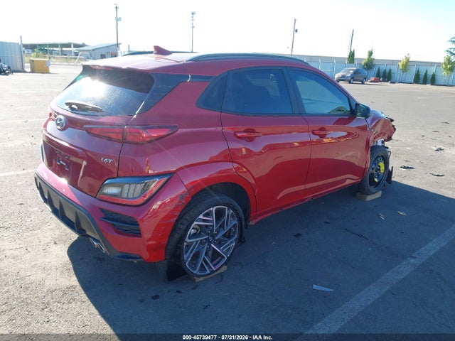 2022 Hyundai Kona N Line მანქანა იყიდება აუქციონზე, vin: KM8K33A30NU867176, აუქციონის ნომერი: 45739477