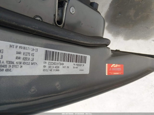 45739480 :رقم المزاد ، 2C3CDXBG1KH736484 vin ، 2019 Dodge Charger Sxt Rwd مزاد بيع