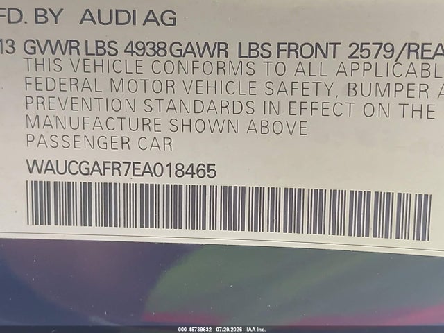 Продаж на аукціоні авто 2014 Audi S5 3.0t Premium Plus, vin: WAUCGAFR7EA018465, номер лоту: 45739632