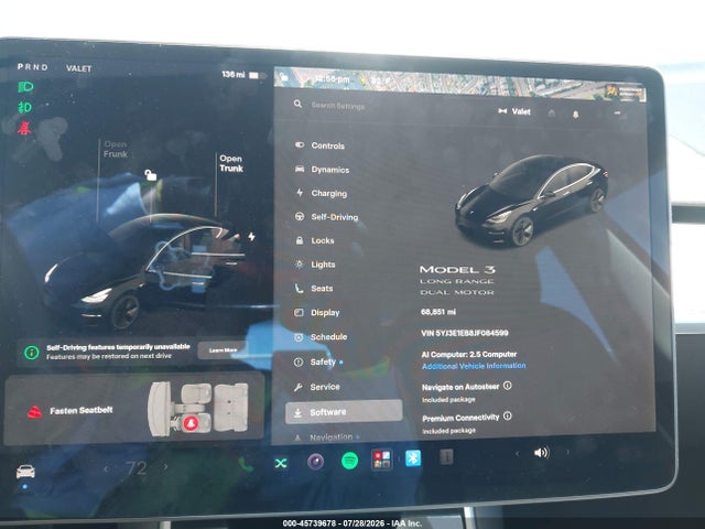 Tesla Model 3 Long Range/performance 2018 5YJ3E1EB8JF084599 Image 7
