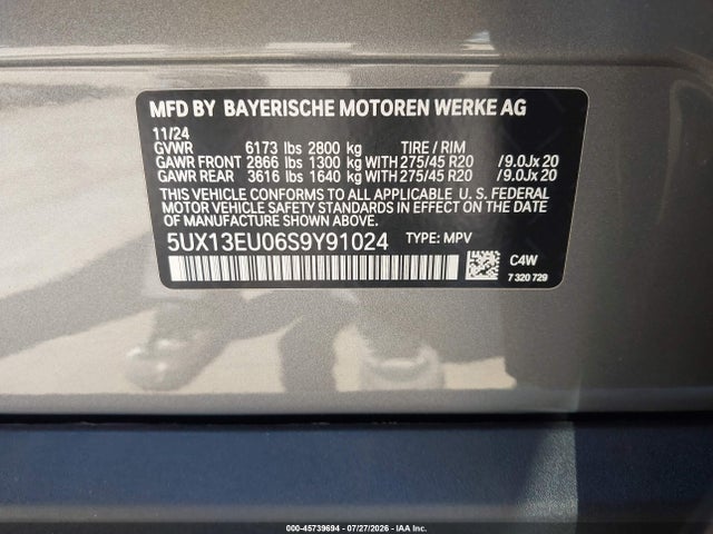 BMW X5 Sdrive40i 2025 5UX13EU06S9Y91024 Image 9