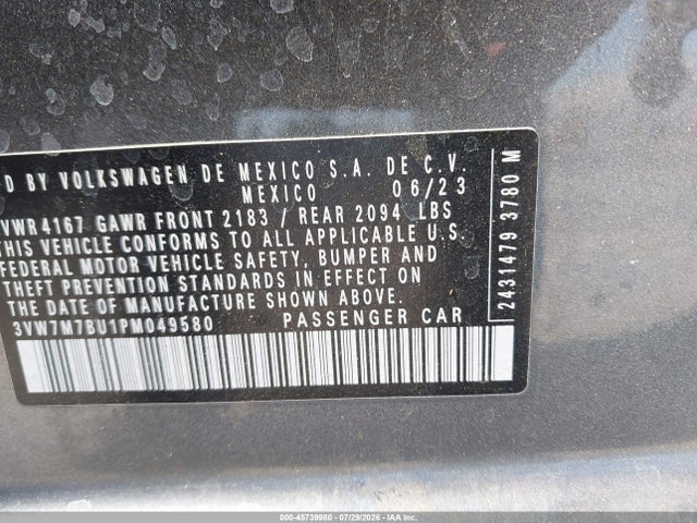 3VW7M7BU1PM049580 Volkswagen Jetta 1.5t Se