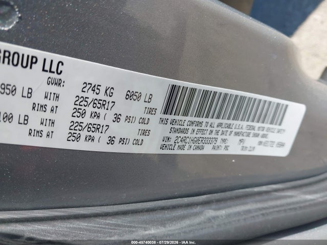 Aukcja sprzedaży 2014 Chrysler Town & Country S, vin: 2C4RC1HG0ER333379, numer aukcji: 45740038