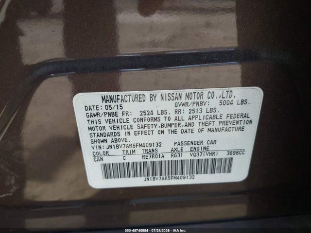 JN1BV7AR5FM409132 Infiniti Q50 Premium/sport