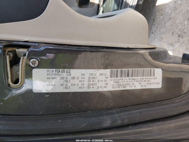 2020 Dodge Grand Caravan Sxt მანქანა იყიდება აუქციონზე, vin: 2C4RDGCG9LR205923, აუქციონის ნომერი: 45740134