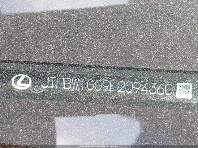 Продажа на аукционе авто 2015 Lexus Es 300h, vin: JTHBW1GG9F2094360, номер лота: 45740227
