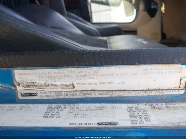 Продажа на аукционе авто 2015 Freightliner 122sd, vin: 3AKJGND66FDGH9999, номер лота: 45740340
