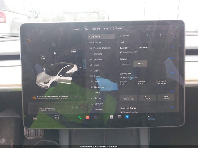 Продаж на аукціоні авто 2021 Tesla Model 3 Standard Range Plus Rear-wheel Drive, vin: 5YJ3E1EA0MF919316, номер лоту: 45740659