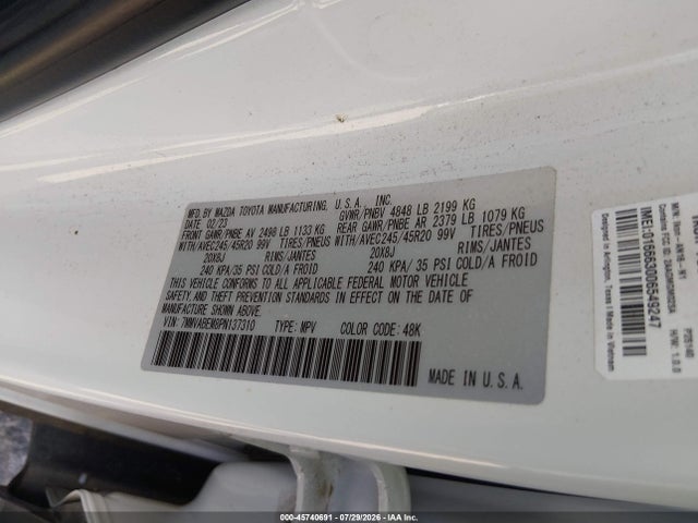 Aukcja sprzedaży 2023 Mazda Cx-50 2.5 S Premium Plus, vin: 7MMVABEM8PN137310, numer aukcji: 45740691