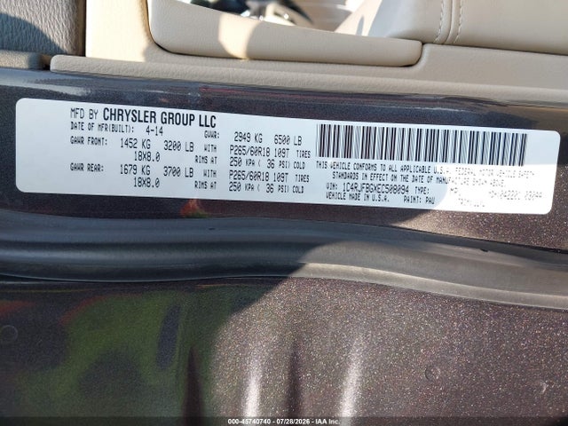 Jeep Grand Cherokee Limited 2014 1C4RJFBGXEC508094 Image 9