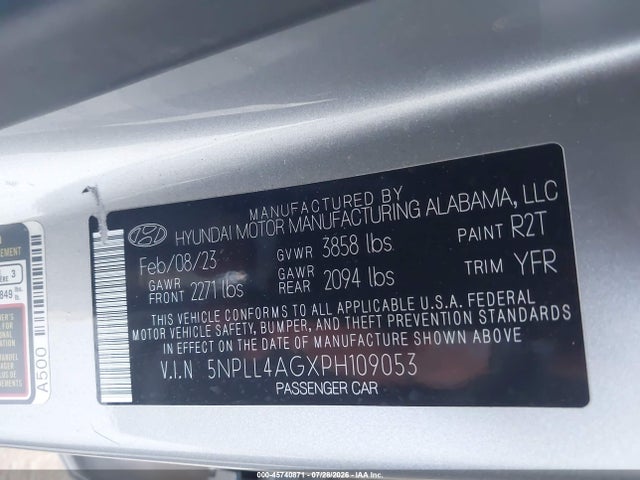 Hyundai ELANTRA SE 2023 5NPLL4AGXPH109053 Image 9