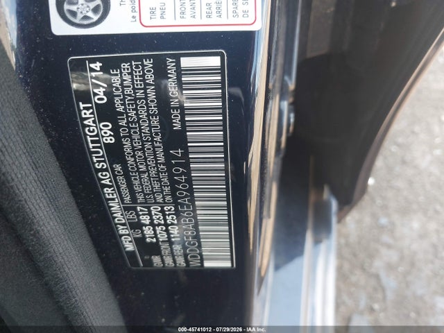 2014 Mercedes-benz C 300 Sport 4matic მანქანა იყიდება აუქციონზე, vin: WDDGF8AB6EA964914, აუქციონის ნომერი: 45741012