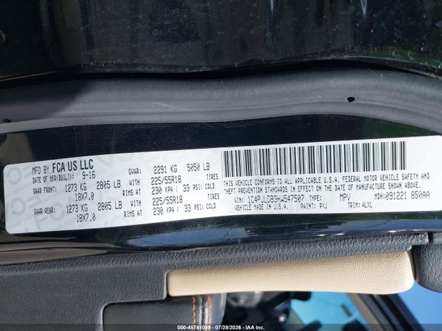 Jeep Cherokee Limited 2017 1C4PJLDB3HW547507 Image 9