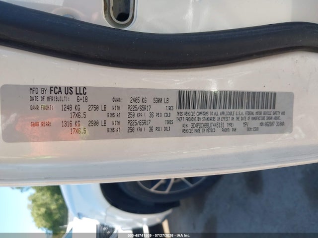 3C4PDCAB8JT445191 Dodge JOURNEY SE