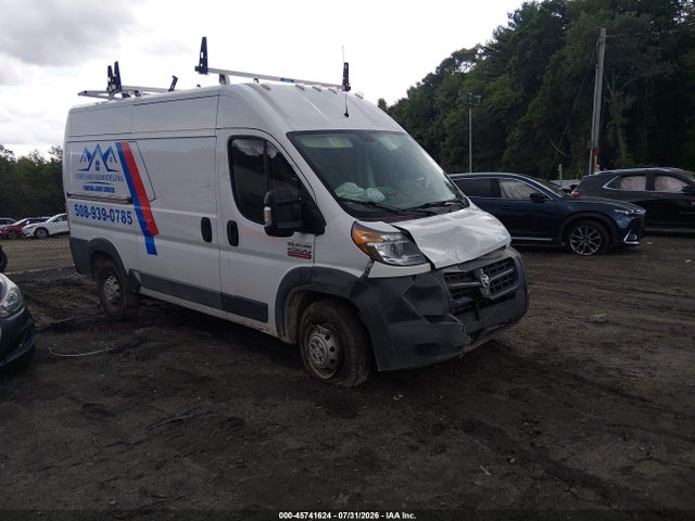 2016 Ram Promaster 2500 High Roof მანქანა იყიდება აუქციონზე, vin: 3C6TRVCG6GE136554, აუქციონის ნომერი: 45741624