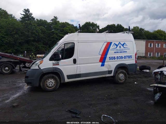2016 Ram Promaster 2500 High Roof მანქანა იყიდება აუქციონზე, vin: 3C6TRVCG6GE136554, აუქციონის ნომერი: 45741624