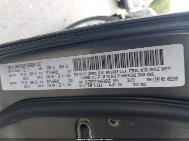 2013 Ram 1500 Express მანქანა იყიდება აუქციონზე, vin: 1C6RR7KT7DS558765, აუქციონის ნომერი: 45741644