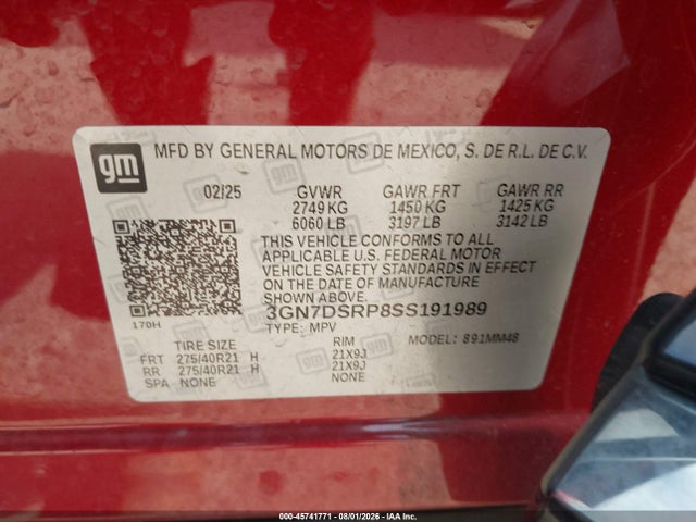 Chevrolet Equinox Ev Rs 2025 3GN7DSRP8SS191989 Image 9