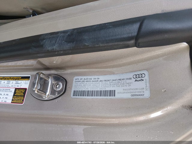 45741783 :رقم المزاد ، WAUJFAFH3AN010979 vin ، 2010 Audi A5 2.0t Premium مزاد بيع