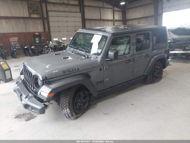 45741871 :رقم المزاد ، 1C4HJXDN5MW859215 vin ، 2021 Jeep Wrangler Unlimited Willys Sport 4x4 مزاد بيع