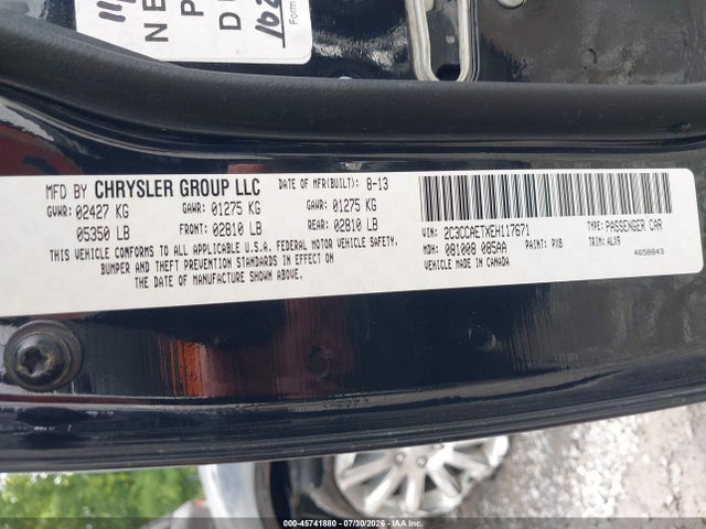 Aukcja sprzedaży 2014 Chrysler 300c, vin: 2C3CCAETXEH117671, numer aukcji: 45741880