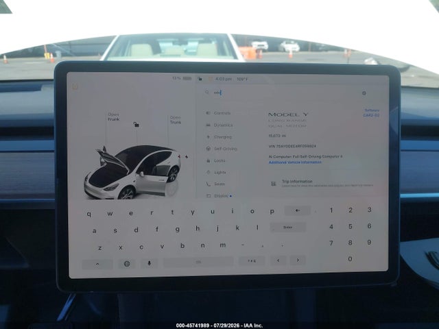 Aukcja sprzedaży 2024 Tesla Model Y Long Range Dual Motor All-wheel Drive, vin: 7SAYGDEE4RF059824, numer aukcji: 45741989