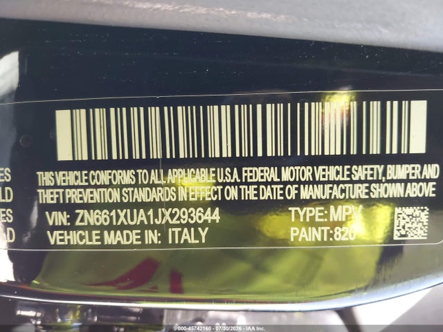 Продажа на аукционе авто 2018 Maserati Levante, vin: ZN661XUA1JX293644, номер лота: 45742160